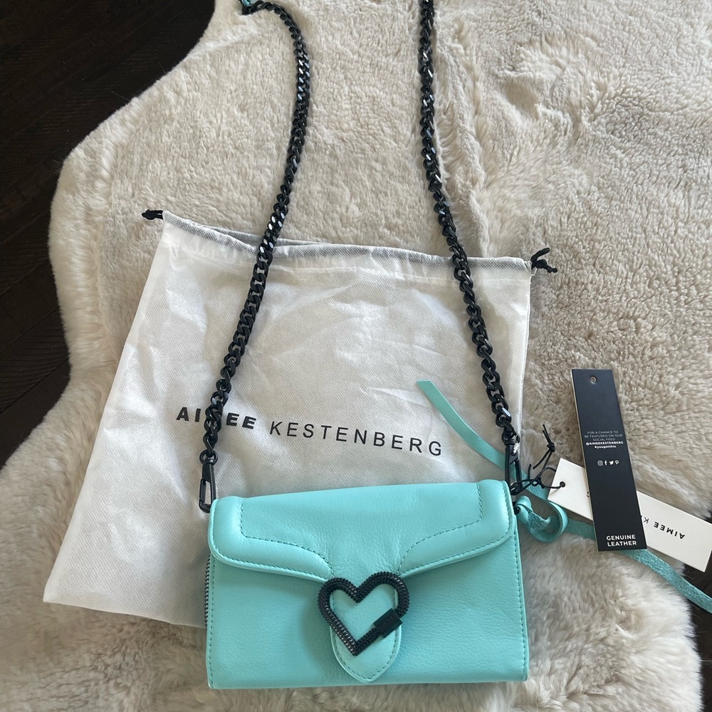 AIMEE KESTENBERG Crossbody bag, 8 x 5 removal chain 23”NWT  beautiful color